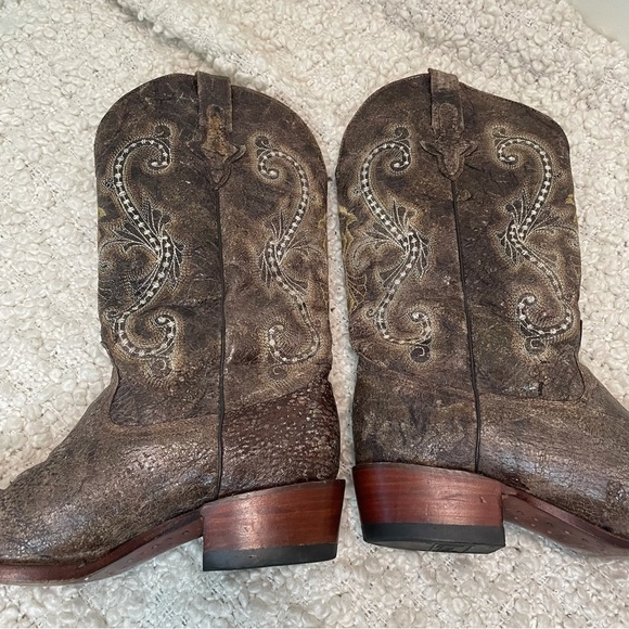 FERRINI Leather Unique Embroidered Cowboy Boots 9.5 - Picture 2 of 13